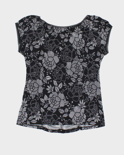 Vintage Y2k 00s Reitmans Clasp Milkmaid Style Blouse - S