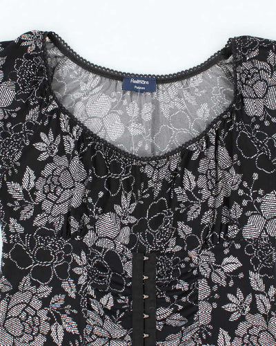 Vintage Y2k 00s Reitmans Clasp Milkmaid Style Blouse - S