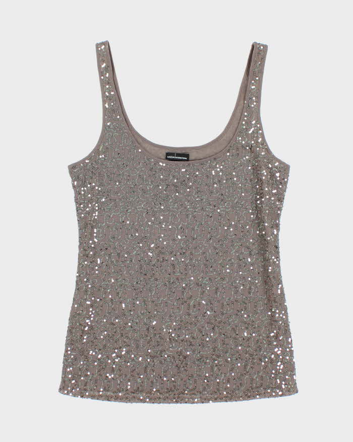 Vintage Y2k 00s Moda International Sequin Cami - S