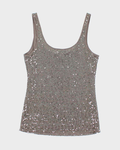 Vintage Y2k 00s Moda International Sequin Cami - S