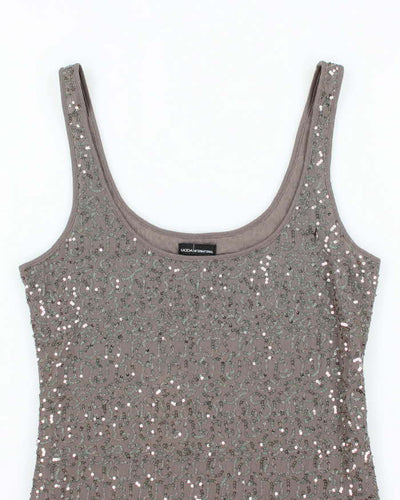 Vintage Y2k 00s Moda International Sequin Cami - S