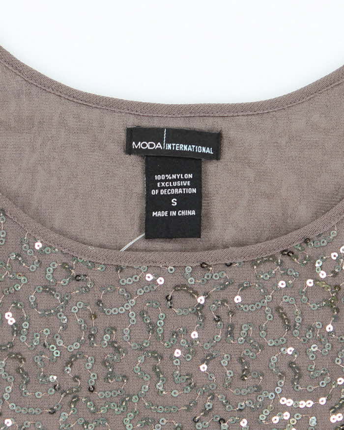 Vintage Y2k 00s Moda International Sequin Cami - S