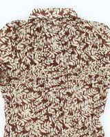 Vintage Y2k 00s Carol Rose Sheer Plisse Blouse - M