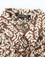 Vintage Y2k 00s Carol Rose Sheer Plisse Blouse - M