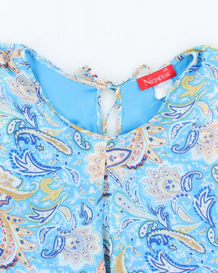 Vintage Y2k 00s Nicholas Paisley Pattern Blouse - M