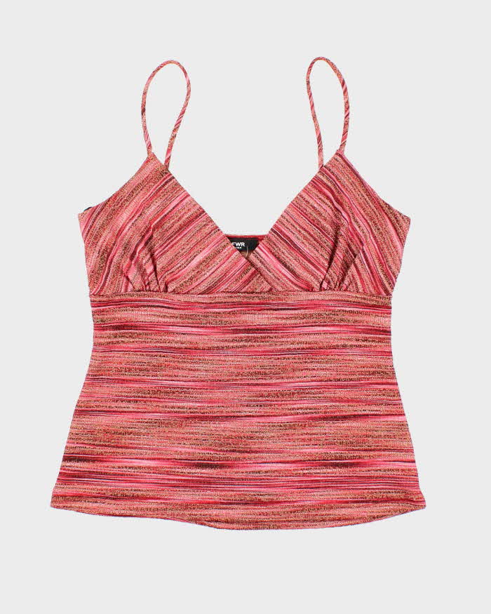 Vintage Y2k 00s FWR Stripe Cami - M