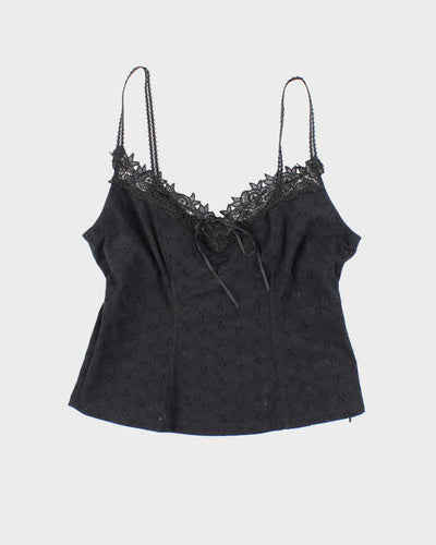 Vintage Y2k 00s Papillion Blanc Pointelle Cami - S