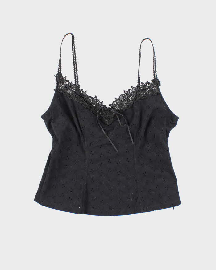 Vintage Y2k 00s Papillion Blanc Pointelle Cami - S
