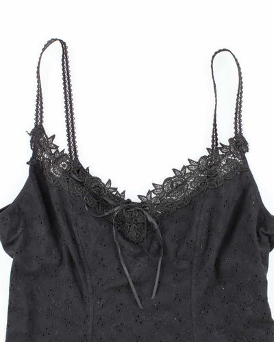 Vintage Y2k 00s Papillion Blanc Pointelle Cami - S