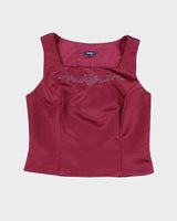 Vintage 90s Reitmans Satin Square Neck Top - M