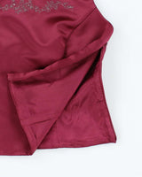 Vintage 90s Reitmans Satin Square Neck Top - M