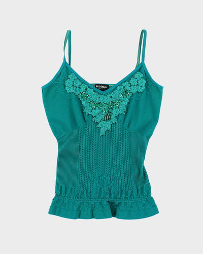 Vintage Y2k 00s Le Chateau Beaded Cami - XS