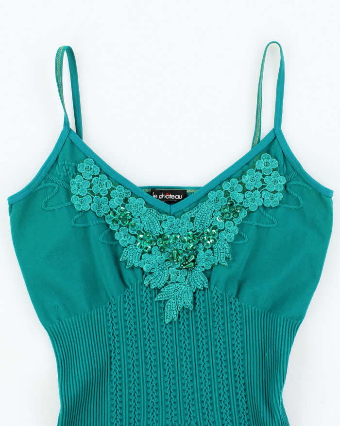 Vintage Y2k 00s Le Chateau Beaded Cami - XS