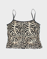 Vintage 90s Joseph Ribkoff Animal Print Sequin Cami - M