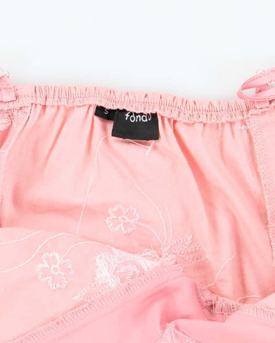 Vintage Y2k 00s Fond Embroidered Cami - S