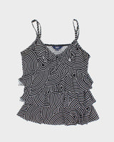 Vintage Y2k 00s Reitmans Polka Dot Ruffle Cami - M