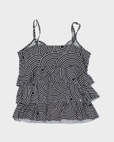 Vintage Y2k 00s Reitmans Polka Dot Ruffle Cami - M