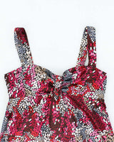 Vintage Y2k 00s Plum Spotty Satin Cami - S