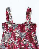 Vintage Y2k 00s Plum Spotty Satin Cami - S
