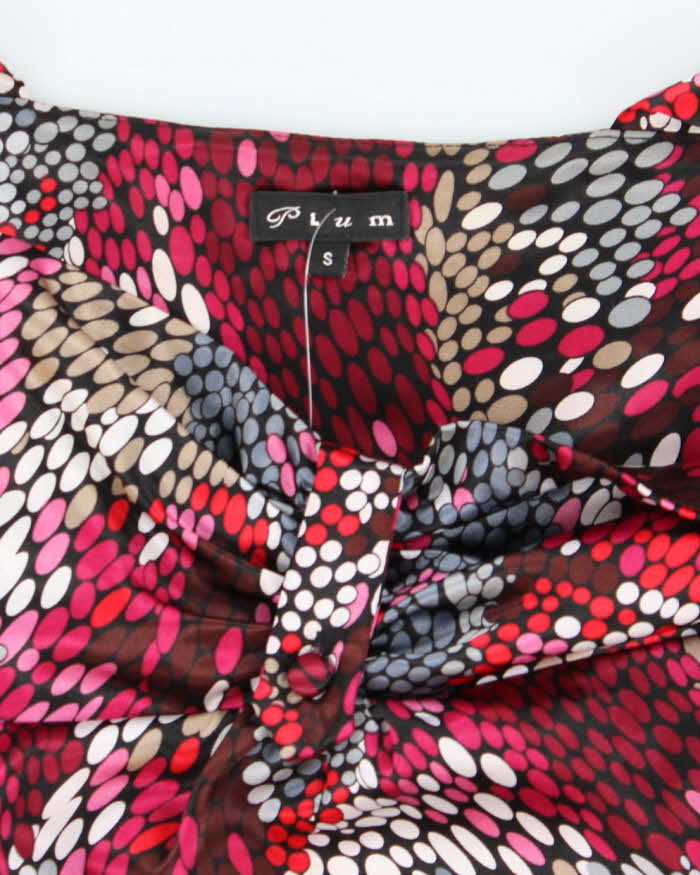 Vintage Y2k 00s Plum Spotty Satin Cami - S