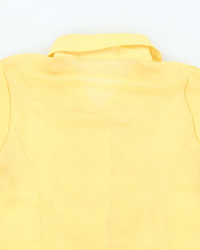 Vintage Y2k 00s Sans Souci Mesh Ruffle Blouse - L