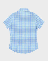 Vintage 90s 00s Brody Check Blouse - S