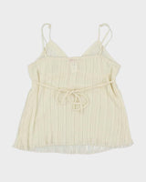 Vintage Y2k 00s Guess Pleated Mesh Cami - M