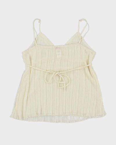 Vintage Y2k 00s Guess Pleated Mesh Cami - M