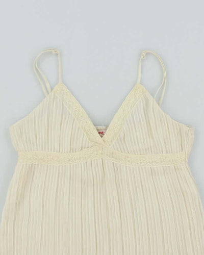 Vintage Y2k 00s Guess Pleated Mesh Cami - M