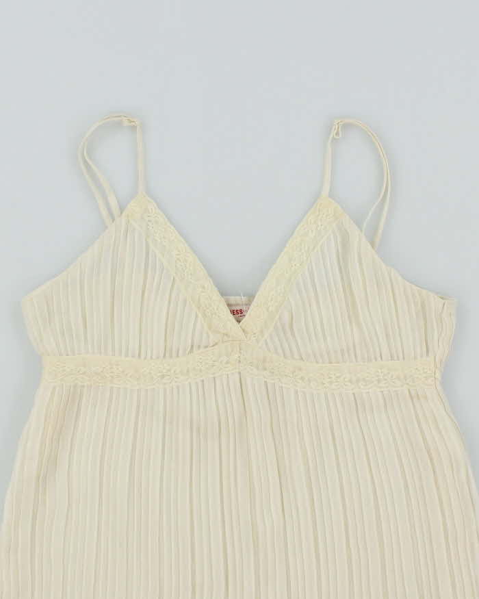 Vintage Y2k 00s Guess Pleated Mesh Cami - M