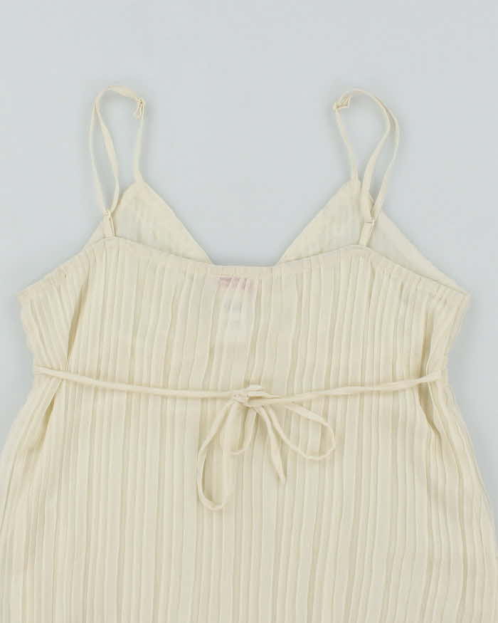 Vintage Y2k 00s Guess Pleated Mesh Cami - M