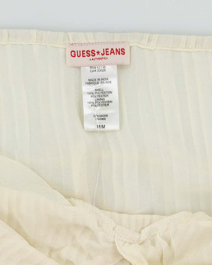 Vintage Y2k 00s Guess Pleated Mesh Cami - M