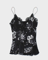 Vintage Y2k 00s J.N.Y Satin Cami - S