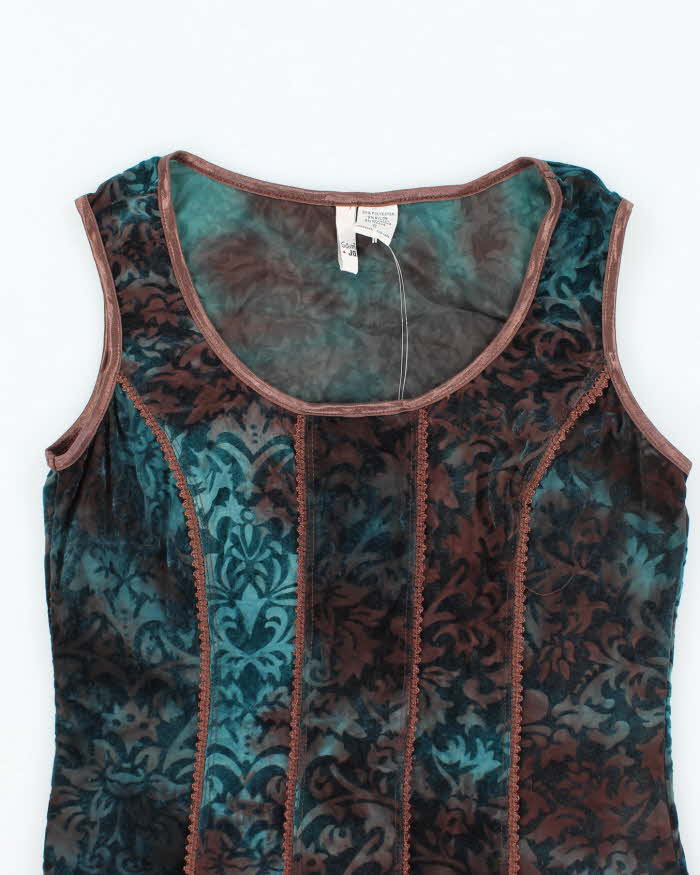 Vintage Y2k 00s Sami + Jo Velvet Top - S