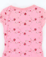 Vintage Y2k 00s Suzy Embroidered Mesh Top - S