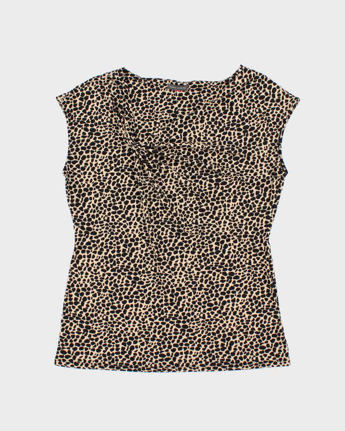 Vintage Y2k 00s Vince Camuto Animal Print Top - L