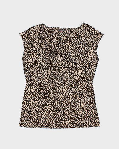 Vintage Y2k 00s Vince Camuto Animal Print Top - L