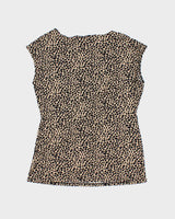 Vintage Y2k 00s Vince Camuto Animal Print Top - L