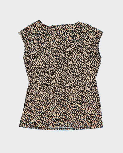 Vintage Y2k 00s Vince Camuto Animal Print Top - L