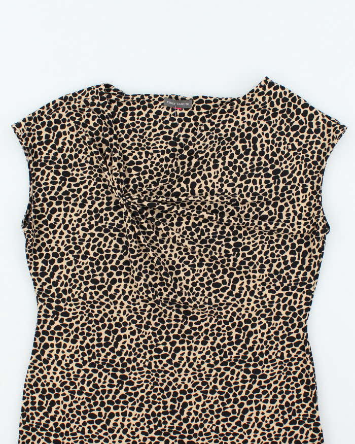 Vintage Y2k 00s Vince Camuto Animal Print Top - L