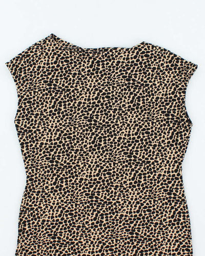 Vintage Y2k 00s Vince Camuto Animal Print Top - L