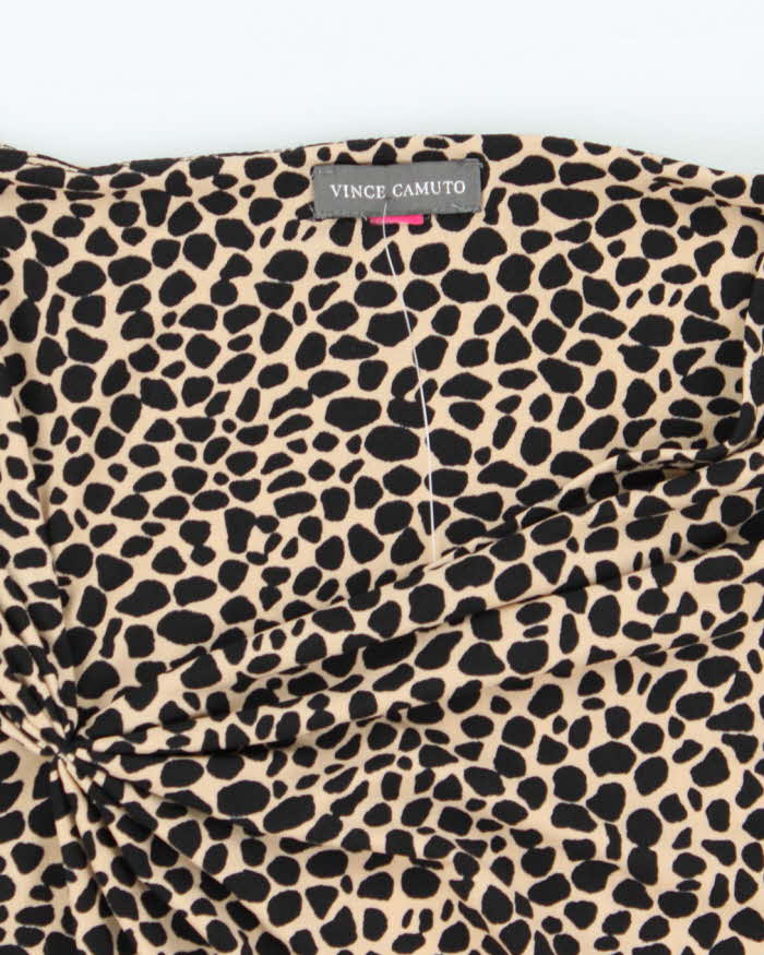 Vintage Y2k 00s Vince Camuto Animal Print Top - L