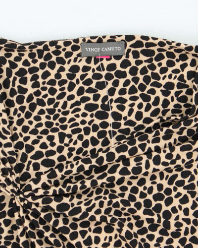 Vintage Y2k 00s Vince Camuto Animal Print Top - L