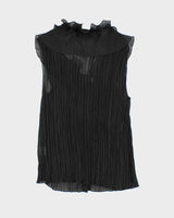 Vintage Y2k 00s Ness Plisse Ruffle Blouse - M