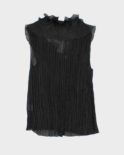 Vintage Y2k 00s Ness Plisse Ruffle Blouse - M