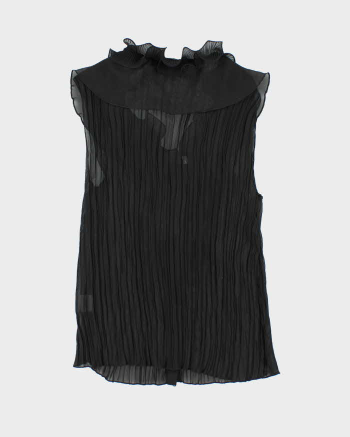 Vintage Y2k 00s Ness Plisse Ruffle Blouse - M