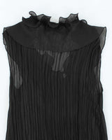 Vintage Y2k 00s Ness Plisse Ruffle Blouse - M