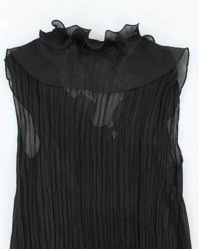 Vintage Y2k 00s Ness Plisse Ruffle Blouse - M