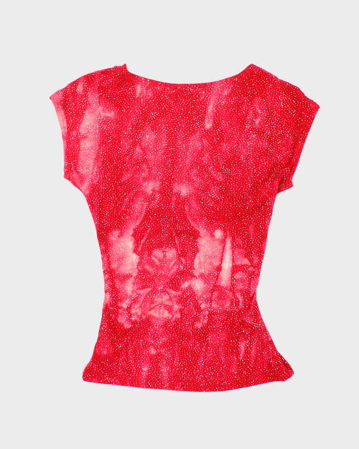 Vintage Y2k 00s Le Chateau Sparkly Twist Top - S