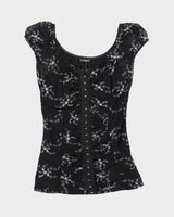 Vintage Y2k 00s Le Chateau Clasp Milkmaid Top - S